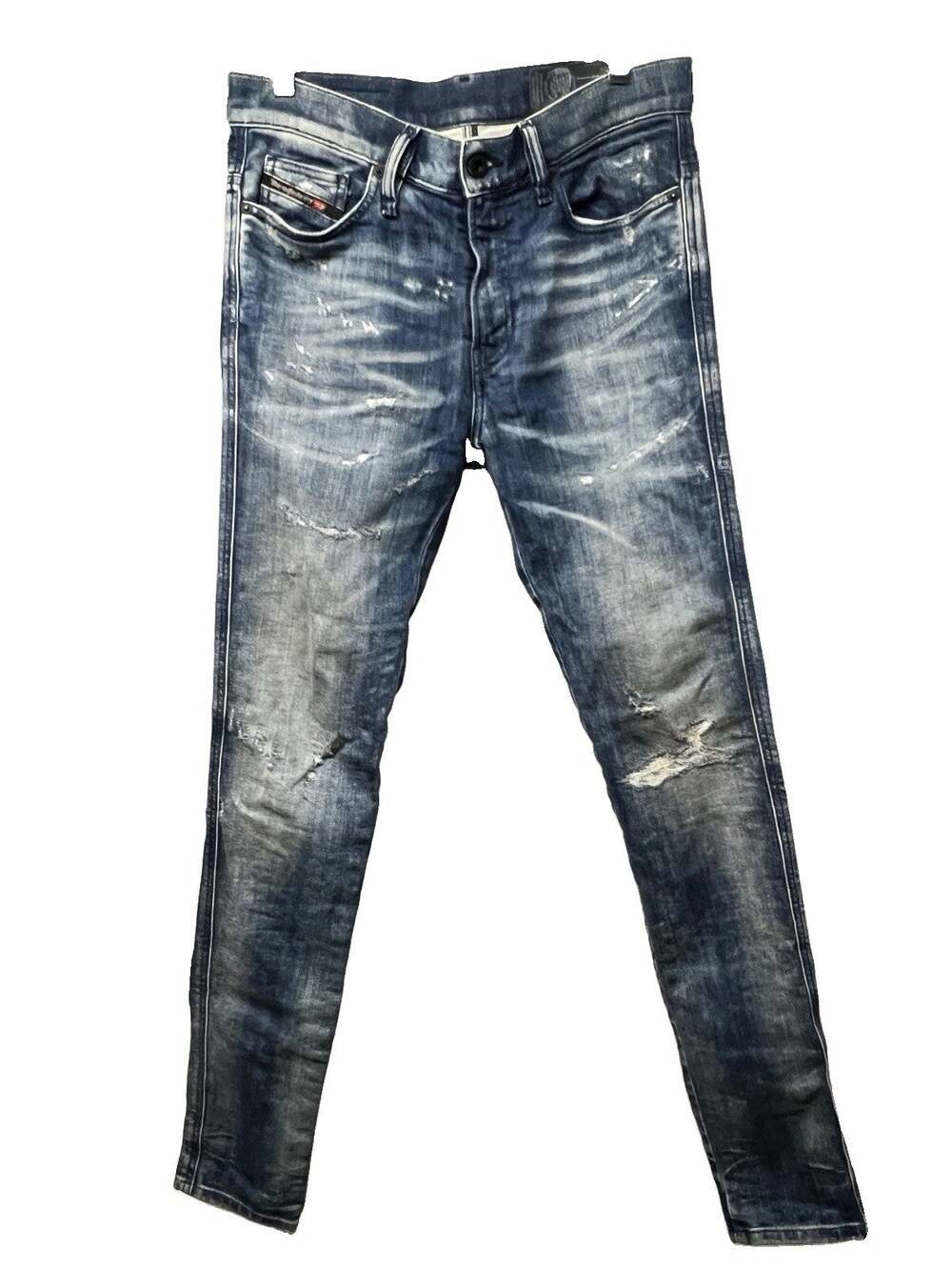 Diesel Jeans D-Reeft-T Slim Skinny Distressed Denim Jeans Mens 28x33 Stretch